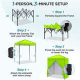6x4 Instant Pop Up Canopy Tent with 4 Sidewalls - Eagle Peak®