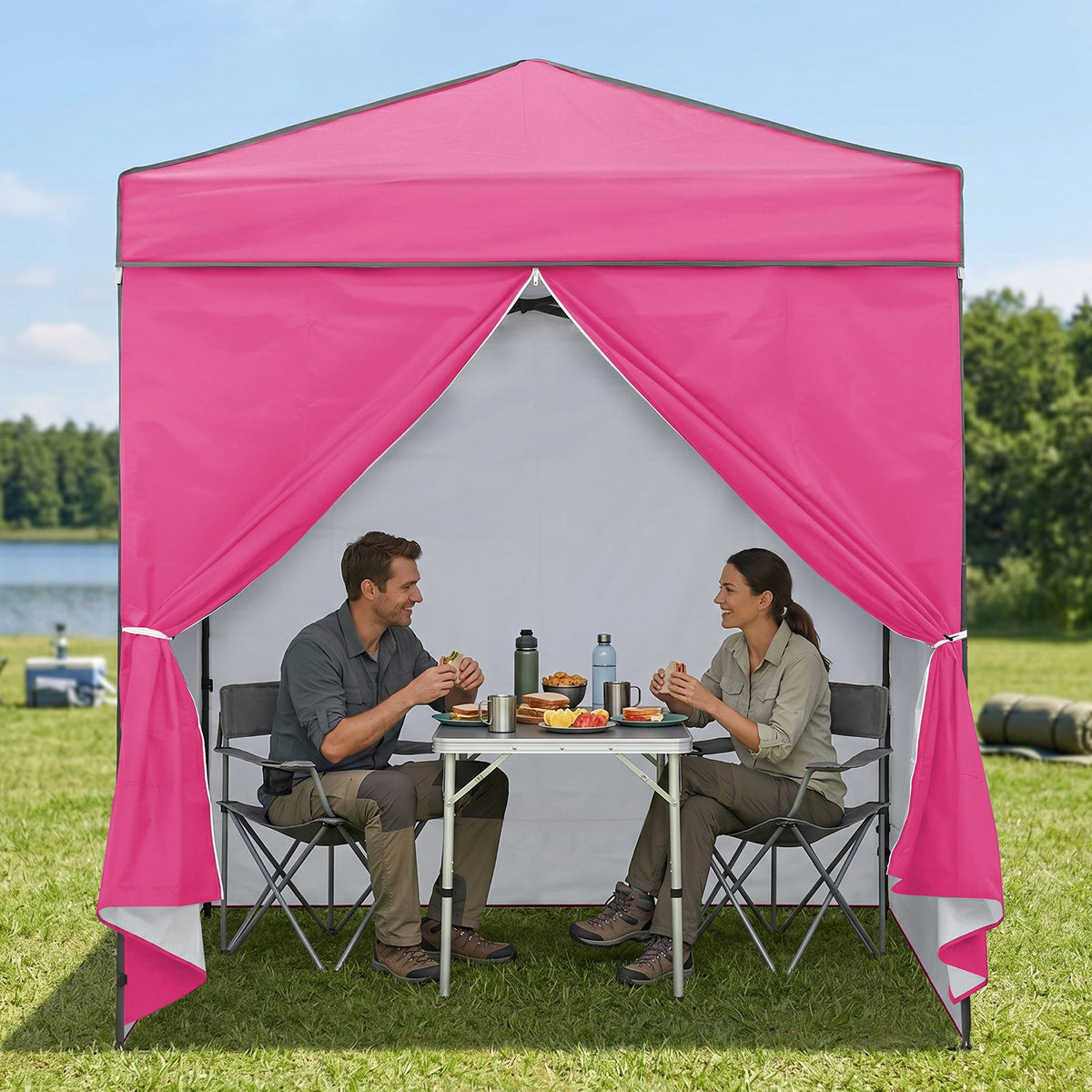 6x4 Instant Pop Up Canopy Tent with 4 Sidewalls - Eagle Peak®