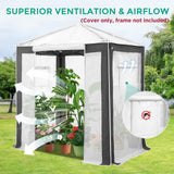 6X4 Replacement Top cover of Walk in Greenhouse with Polyester Reinforced Corners - Eagle Peak Custom Canopy Tent