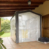 6x4/8x6/10x10 Portable Walk in Greenhouse with Polyester Reinforced Corners, Gray/White, Green/White - Eagle Peak Custom Canopy Tent