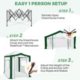 6x4/8x6/10x10 Walk In Pop Up Greenhouse - Eagle Peak®
