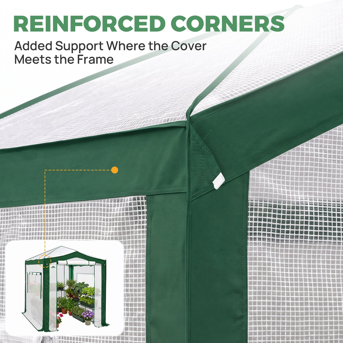 6x4/8x6/10x10 Walk In Pop Up Greenhouse - Eagle Peak®