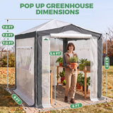 6x4/8x6/10x10 Walk In Pop Up Greenhouse - Eagle Peak®