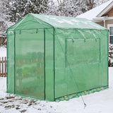 6x6/ 6x8/ 8x8/ 10x10 Pop Up Walk In Greenhouse, Easy Setup, Gable Roof - Eagle Peak®