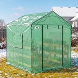 6x6/ 6x8/ 8x8/ 10x10 Pop Up Walk In Greenhouse, Easy Setup, Gable Roof - Eagle Peak®