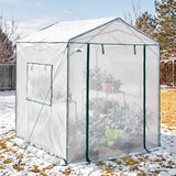 6x6/ 6x8/ 8x8/ 10x10 Pop Up Walk In Greenhouse, Easy Setup, Gable Roof - Eagle Peak®