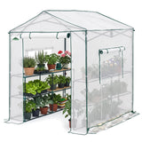 6x6/ 6x8/ 8x8/ 10x10 Pop Up Walk In Greenhouse, Easy Setup, Gable Roof - Eagle Peak®