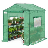 6x6/ 6x8/ 8x8/ 10x10 Pop Up Walk In Greenhouse, Easy Setup, Gable Roof - Eagle Peak®