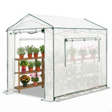 6x6/ 6x8/ 8x8/ 10x10 Pop Up Walk In Greenhouse, Easy Setup, Gable Roof - Eagle Peak®