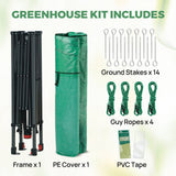 6x6/ 6x8/ 8x8/ 10x10 Pop Up Walk In Greenhouse, Easy Setup, Gable Roof - Eagle Peak®