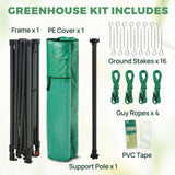 6x6/ 6x8/ 8x8/ 10x10 Pop Up Walk In Greenhouse, Easy Setup, Gable Roof - Eagle Peak®