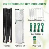 6x6/ 6x8/ 8x8/ 10x10 Pop Up Walk In Greenhouse, Easy Setup, Gable Roof - Eagle Peak®