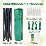 6x6/ 6x8/ 8x8/ 10x10 Pop Up Walk In Greenhouse, Easy Setup, Gable Roof - Eagle Peak®