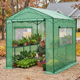 6x6/ 6x8/ 8x8/ 10x10 Pop Up Walk In Greenhouse, Easy Setup, Gable Roof - Eagle Peak®