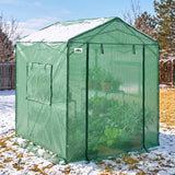 6x6/ 6x8/ 8x8/ 10x10 Pop Up Walk In Greenhouse, Easy Setup, Gable Roof - Eagle Peak®