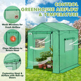 6x6/ 8x8/ 10x10 Portable Pop Up Greenhouse, Patented Center Lock with Gable Roof - Eagle Peak Custom Canopy Tent