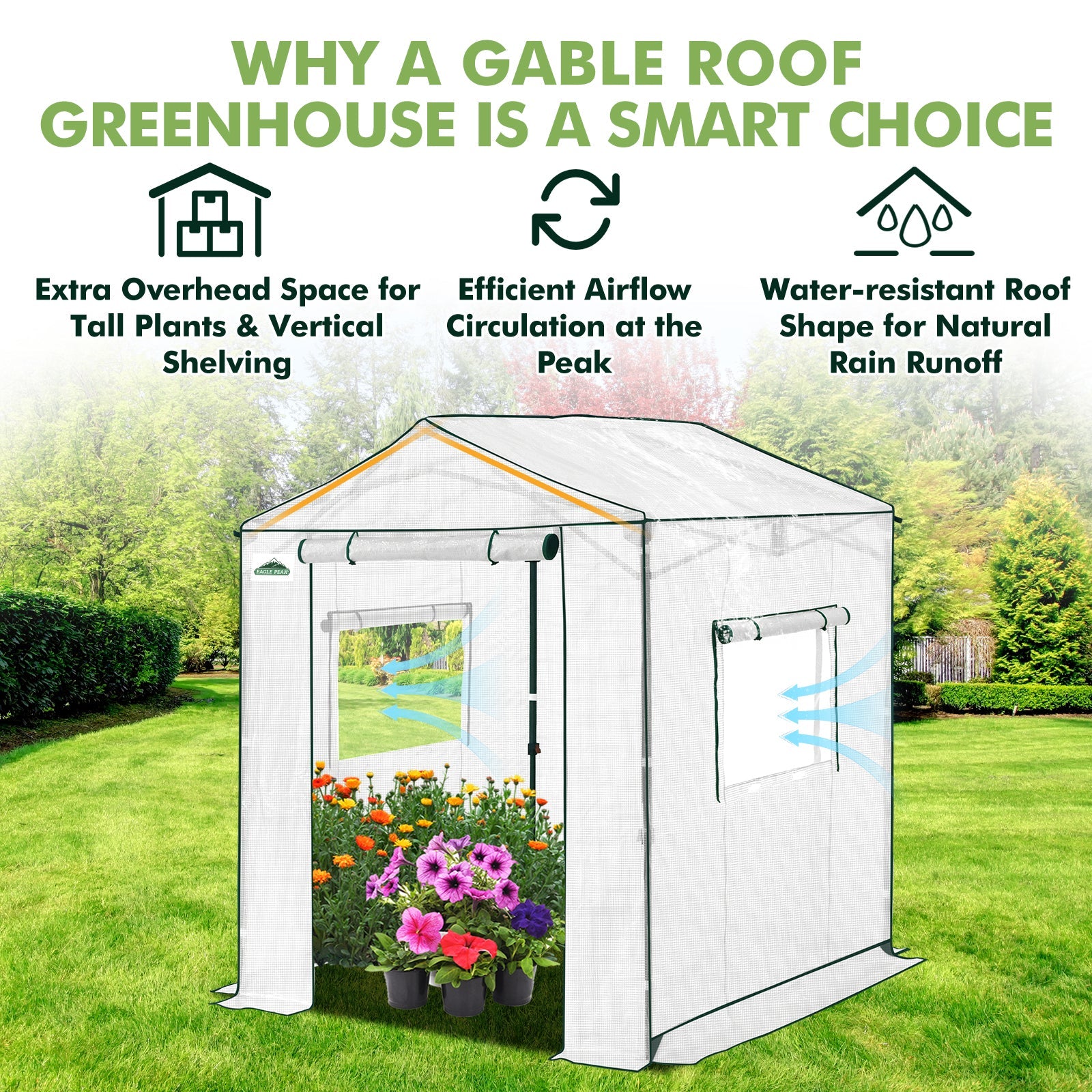 6x6/ 8x8/ 10x10 Portable Pop Up Greenhouse, Patented Center Lock 6x6/ 8x8/ 10x10 Portable Pop Up Greenhouse, Patented Center Lock