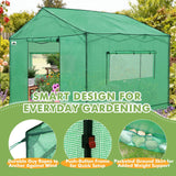 6x6/ 8x8/ 10x10 Portable Pop Up Greenhouse, Patented Center Lock with Gable Roof - Eagle Peak Custom Canopy Tent