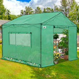 6x6/ 8x8/ 10x10 Portable Pop Up Greenhouse, Patented Center Lock with Gable Roof - Eagle Peak Custom Canopy Tent