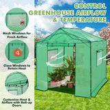 6x6/ 8x8/ 10x10 Portable Pop Up Greenhouse, Patented Center Lock with Gable Roof - Eagle Peak Custom Canopy Tent