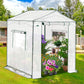 6x6/ 8x8/ 10x10 Portable Pop Up Greenhouse, Patented Center Lock with Gable Roof - Eagle Peak®