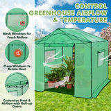 6x6/ 8x8/ 10x10 Portable Pop Up Greenhouse, Patented Center Lock with Gable Roof - Eagle Peak Custom Canopy Tent