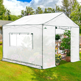 6x6/ 8x8/ 10x10 Portable Pop Up Greenhouse, Patented Center Lock with Gable Roof - Eagle Peak®