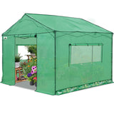 6x6/ 8x8/ 10x10 Portable Pop Up Greenhouse, Patented Center Lock with Gable Roof - Eagle Peak Custom Canopy Tent