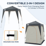6x6 Pop Up Privacy Tent with Ground Mat - Eagle Peak Custom Canopy Tent