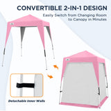6x6 Pop Up Privacy Tent with Ground Mat - Eagle Peak Custom Canopy Tent