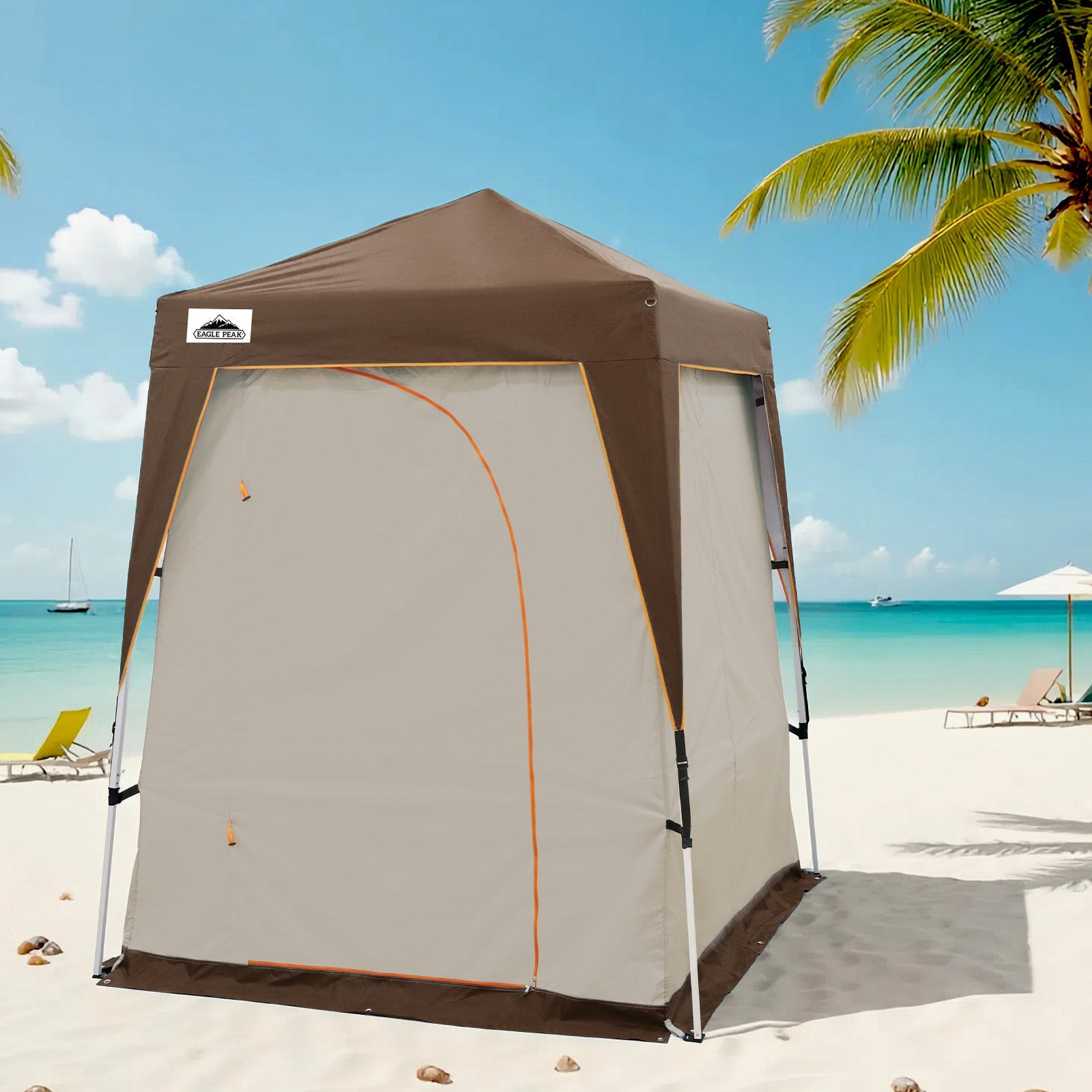 6x6 Pop Up Privacy Tent with Ground Mat – Eagle Peak®