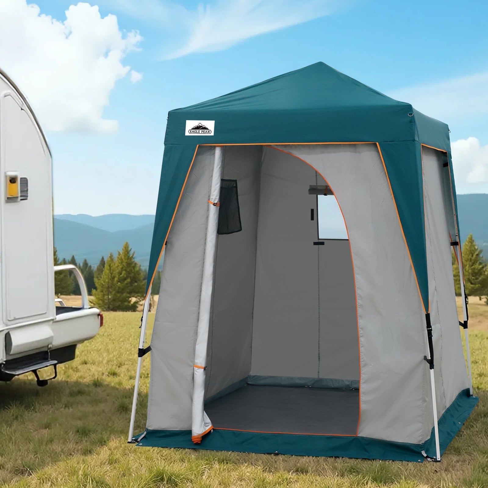 6x6 Pop Up Privacy Tent with Ground Mat – Eagle Peak®