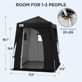 6x6 Pop Up Privacy Tent with Ground Mat - Eagle Peak Custom Canopy Tent