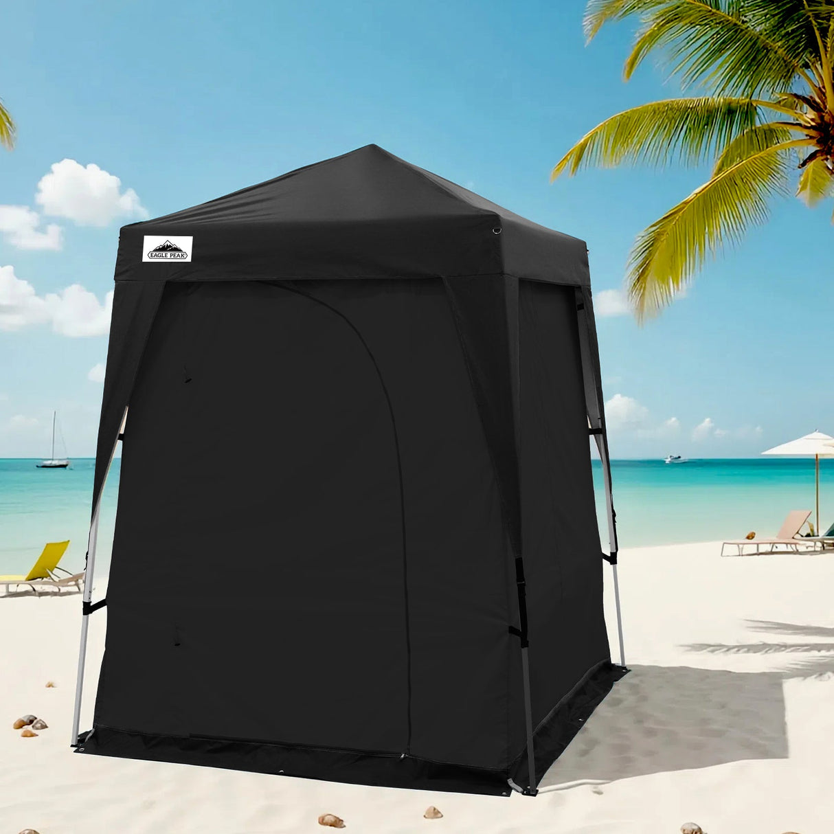 6x6 Pop Up Privacy Tent with Ground Mat - Eagle Peak Custom Canopy Tent