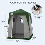 6x6 Pop Up Privacy Tent with Ground Mat - Eagle Peak Custom Canopy Tent