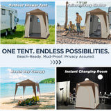 6x6 Pop Up Privacy Tent with Ground Mat - Eagle Peak Custom Canopy Tent