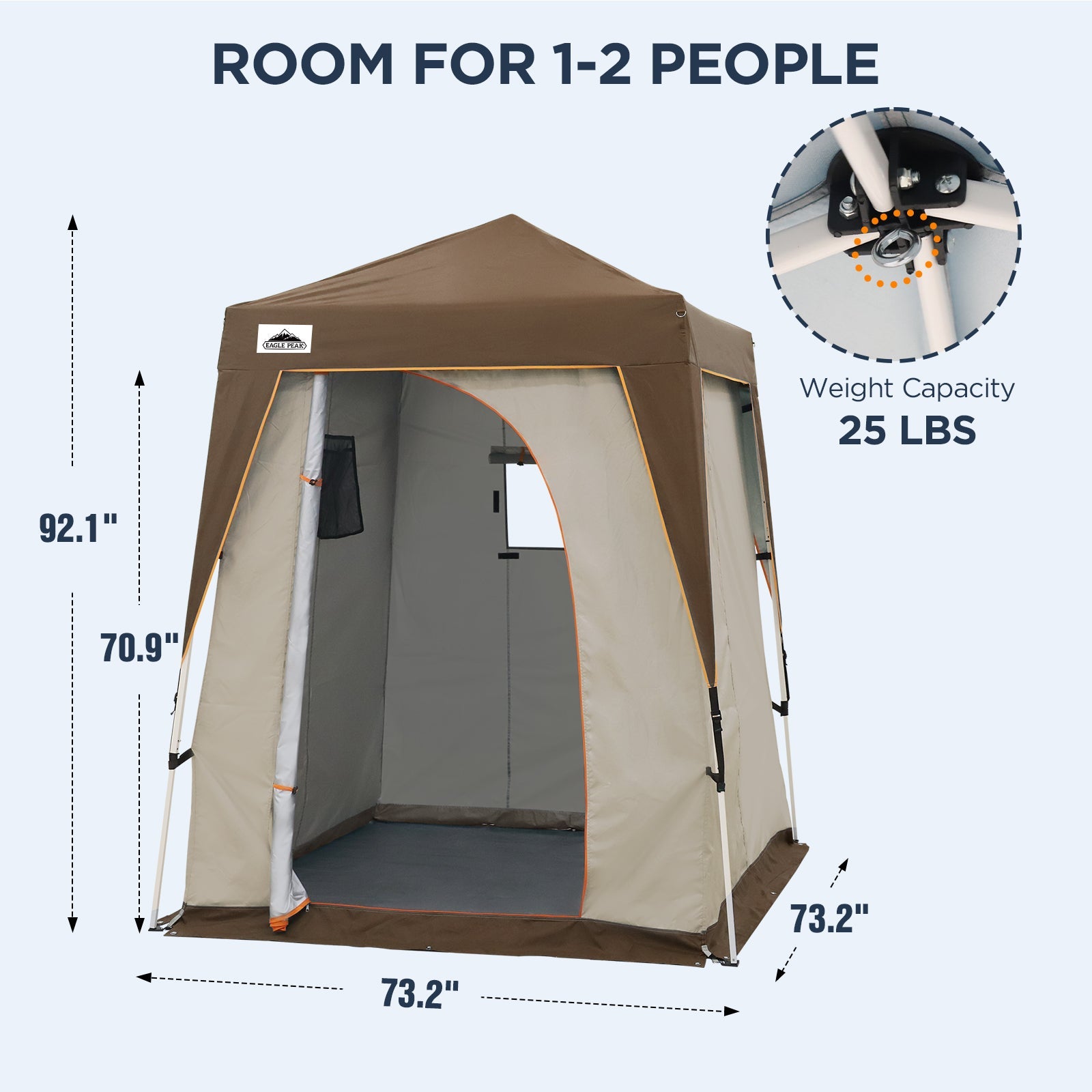 6x6 Pop Up Privacy Tent with Ground Mat – Eagle Peak®