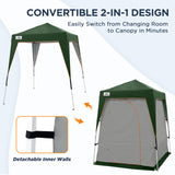 6x6 Pop Up Privacy Tent with Ground Mat - Eagle Peak Custom Canopy Tent