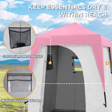 6x6 Pop Up Privacy Tent with Ground Mat - Eagle Peak Custom Canopy Tent