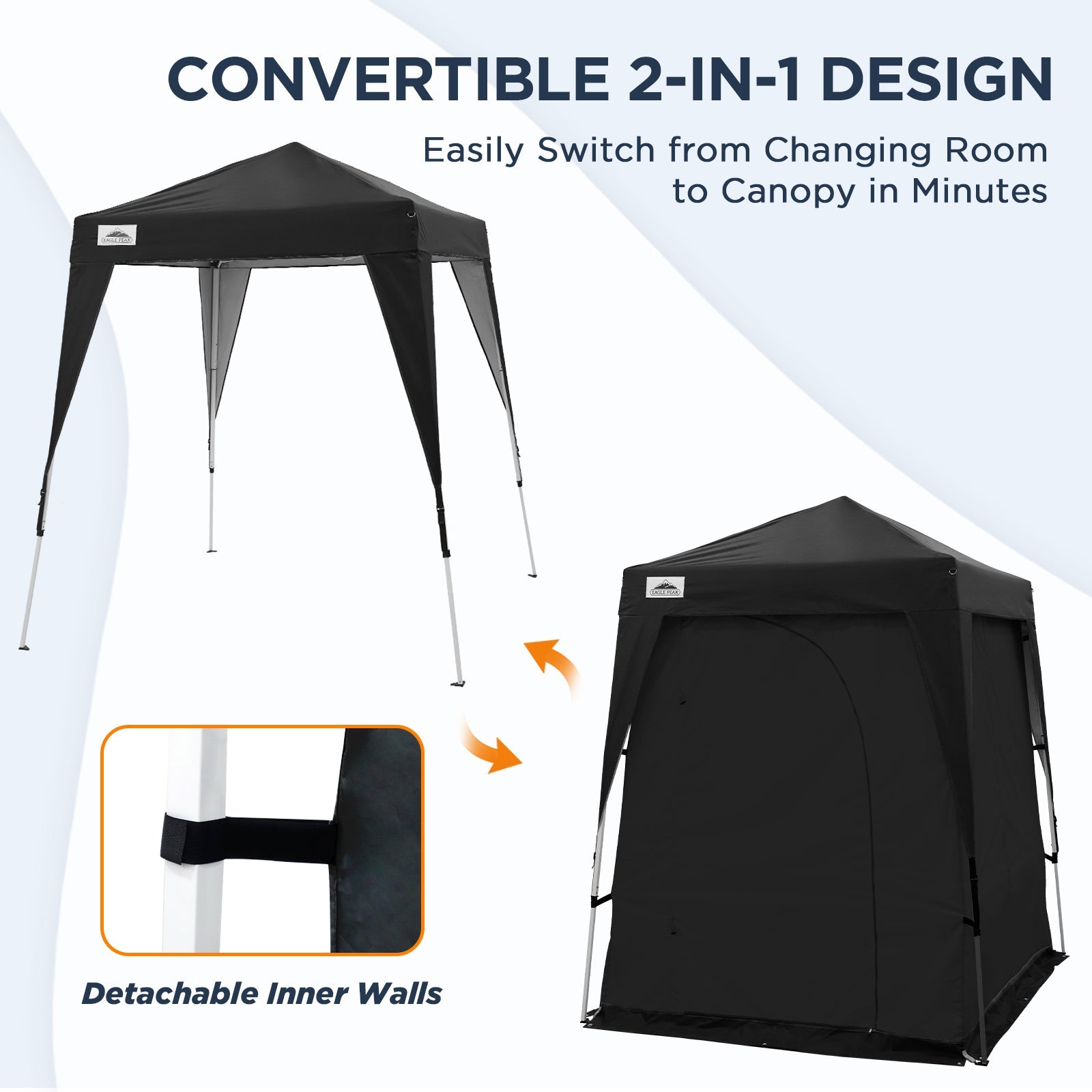 6x6 Pop Up Privacy Tent with Ground Mat – Eagle Peak®