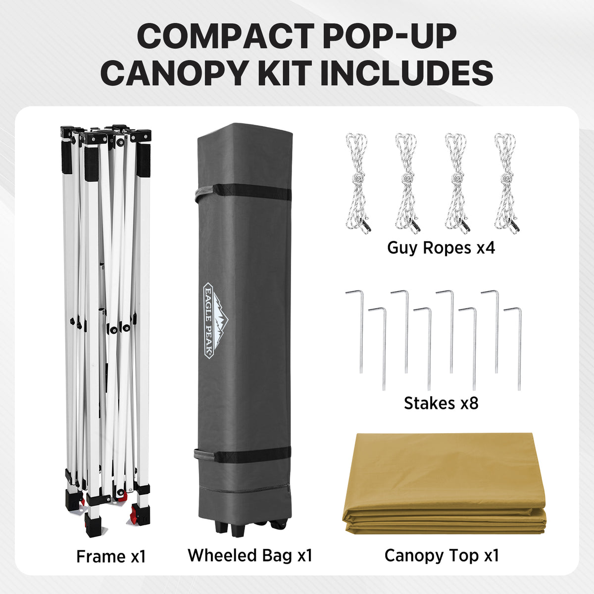 6.6x6.6 Pop Up Canopy Tent Easy Up Canopy Outdoor