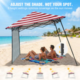 8x8 Pop Up Canopy Tent with Extended Eaves & Sidewall