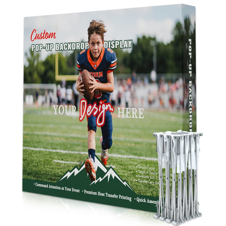 7.5x7.5 FT/7.5x10 FT Pop Up Backdrop Display - Eagle Peak®