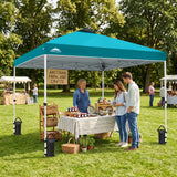 Easy Setup Straight Leg 10x10 Pop Up Canopy Tent w/ 100 sqft of Shade