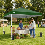 Easy Setup Straight Leg 10x10 Pop Up Canopy Tent w/ 100 sqft of Shade