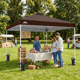 Easy Setup Straight Leg 10x10 Pop Up Canopy Tent w/ 100 sqft of Shade