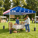 Easy Setup Straight Leg 10x10 Pop Up Canopy Tent w/ 100 sqft of Shade