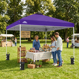 Easy Setup Straight Leg 10x10 Pop Up Canopy Tent w/ 100 sqft of Shade