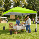 Easy Setup Straight Leg 10x10 Pop Up Canopy Tent w/ 100 sqft of Shade