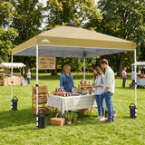 Easy Setup Straight Leg 10x10 Pop Up Canopy Tent w/ 100 sqft of Shade